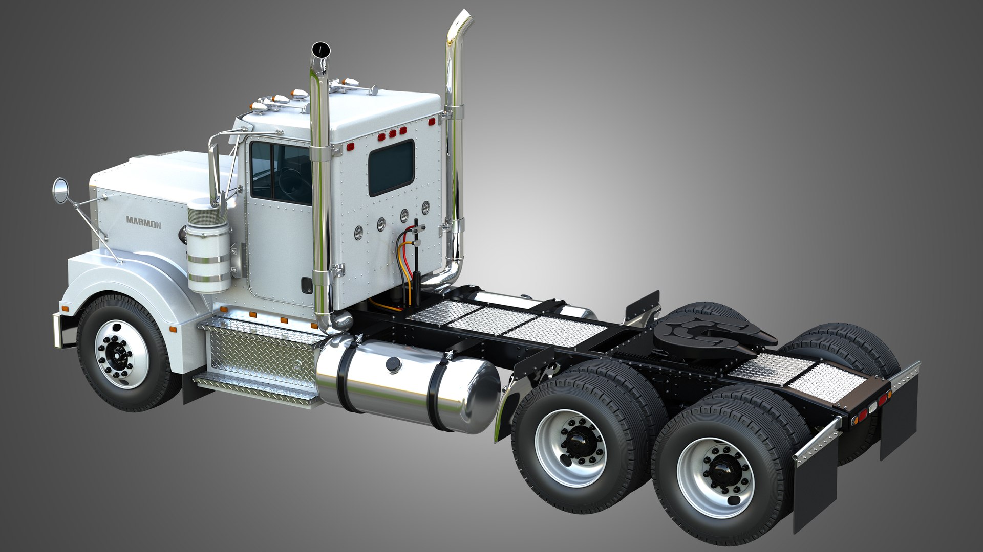 3D Model 57P Semi Truck - Day Cab - TurboSquid 1891114