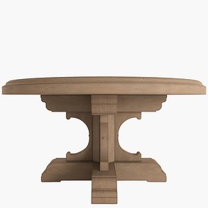 17TH C. FRENCH BASTIDE OAK ROUND DINING TABLE