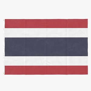 3D flag laying pose thailand model