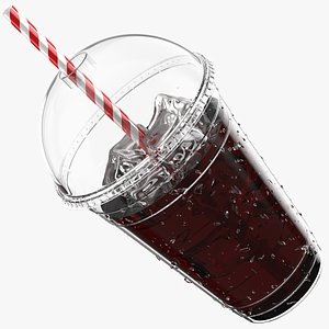 3D Wet Plastic Soda Cup model