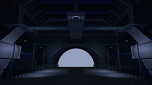 3D sci-fi tunnel