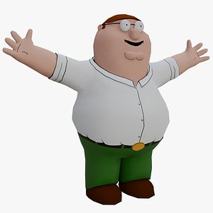 Peter Griffin From Family Guy - Rigged Low-poly 3D model