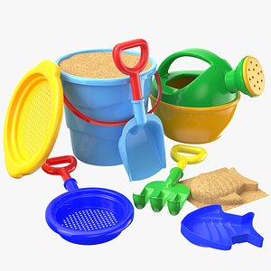 Detailed Beach Sand Toys model