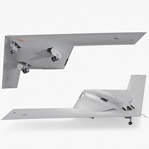 Strategic B-21 Raider Jet White Rigged for Cinema 4D