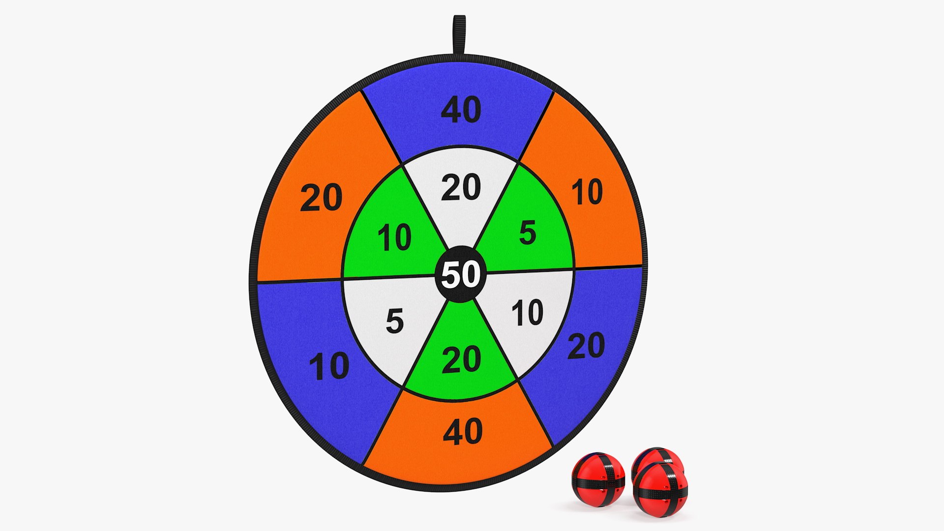 Classic Sticky Target Board Game Set 3D model preview