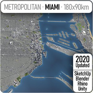 3D city miami metropolitan area model
