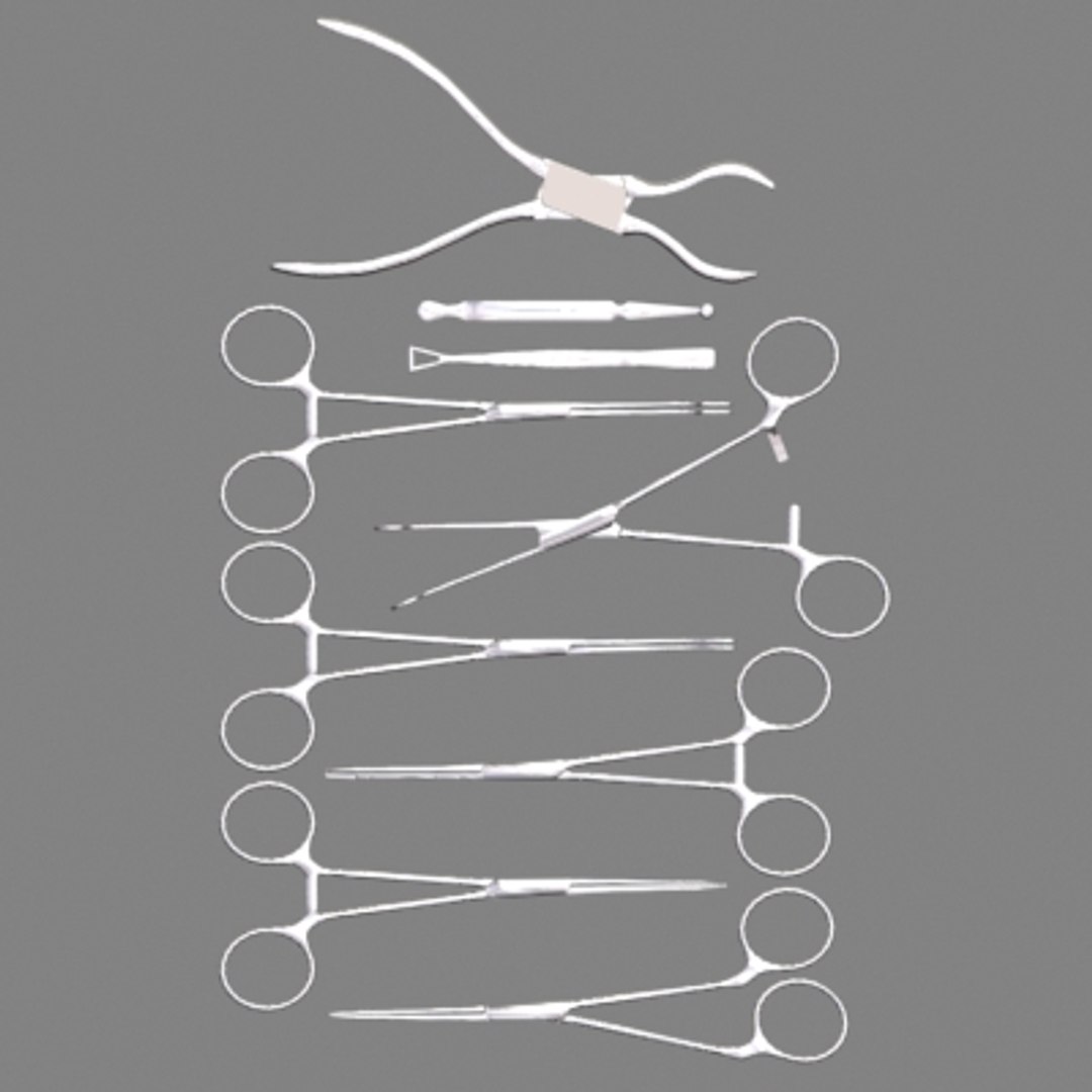 3d Forceps Tweezers Model