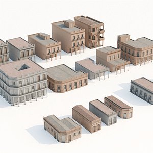Classic Colonial South American City Buildings Pack