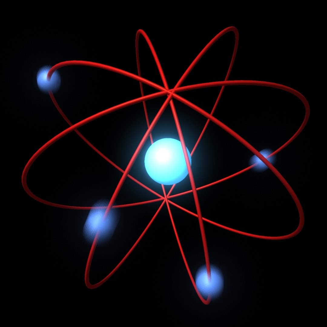 electrons atom 3d model