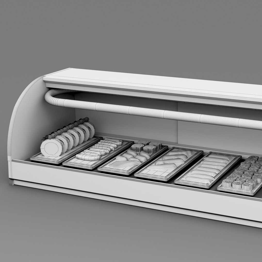 3D Model Sushi Display LB24 - TurboSquid 2224715