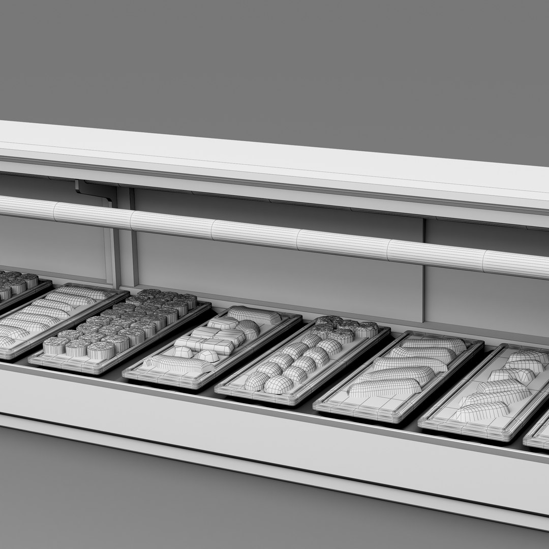 3D Model Sushi Display LB24 - TurboSquid 2224715