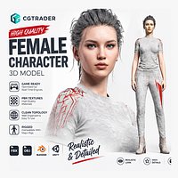 Realistic Beautiful Woman 3D Character