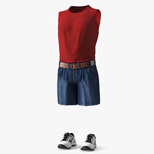Casual Summer Set with Tank Top for Dwarf Man
