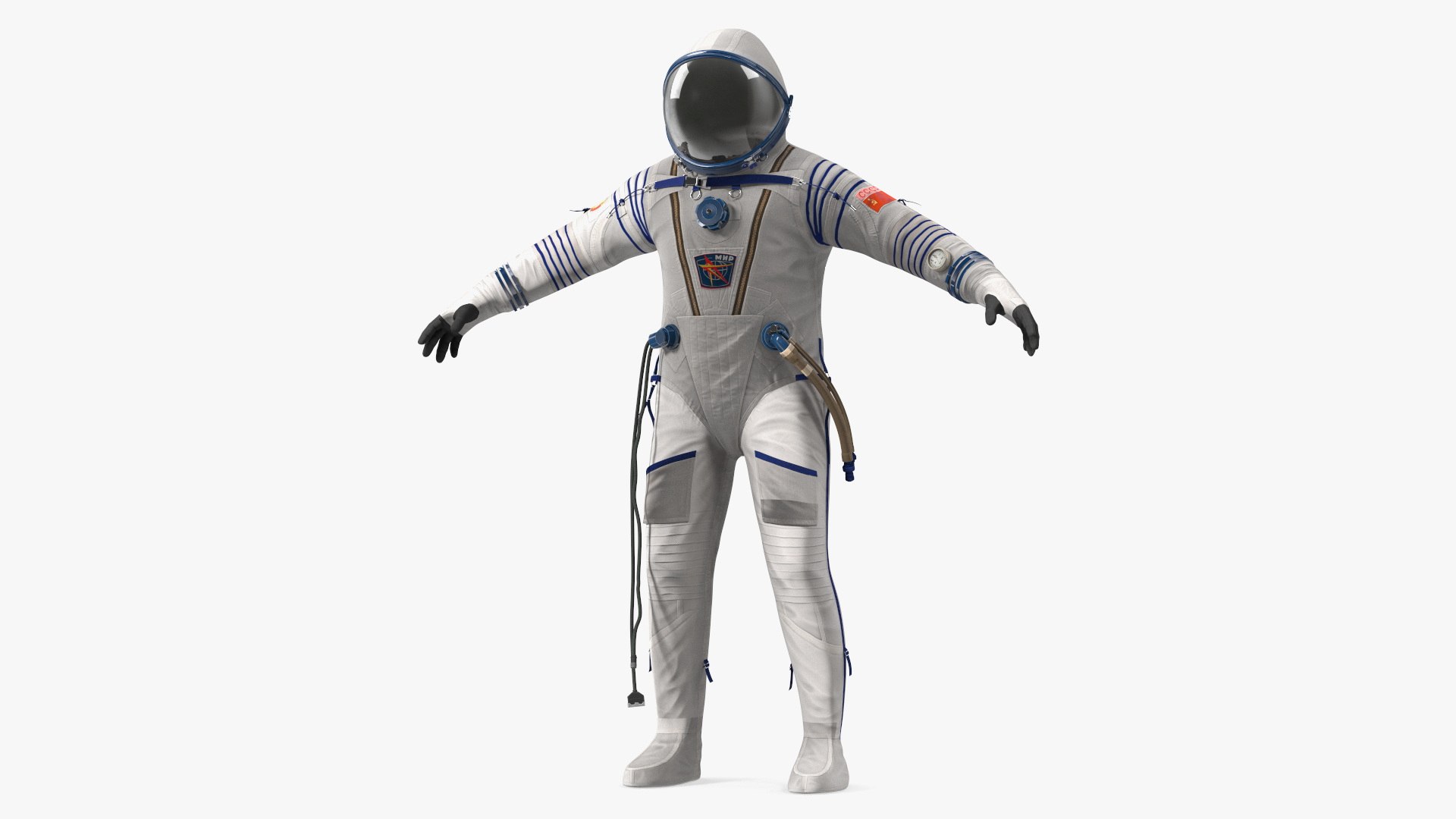 Sokol Space Suit Rigged for Cinema 4D 3D model preview