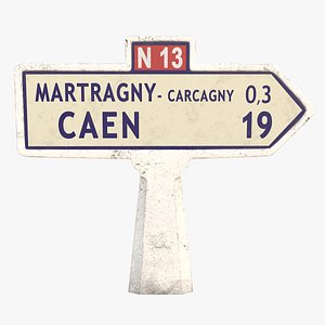 3D sign french road