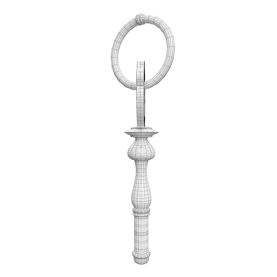 3D Antique vintage brass key TurboSquid 1976538