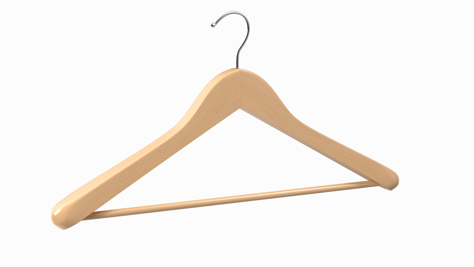 Wooden coat hanger For clothes Black 3D model