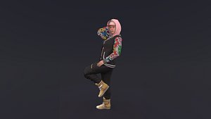 HipHop Girl 3D model