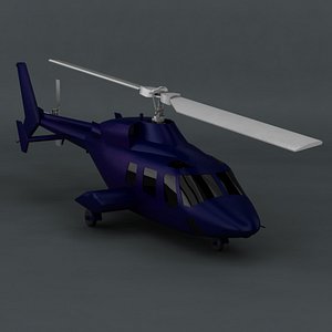 bell 222 2 3d model