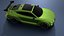 High Performance Green Sports Car 3D Model Blender Shaded