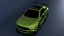 High Performance Green Sports Car 3D Model Blender Shaded