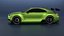 High Performance Green Sports Car 3D Model Blender Shaded
