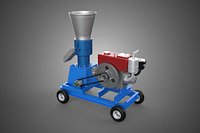 MOBILE PELLET PRESS MILL MAKING MACHINE PELLETIZER DIESEL MOTOR
