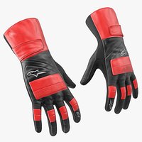 Alpinestars Extended Cuff Motorsport Gloves Red