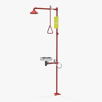 Safety Shower Station Red