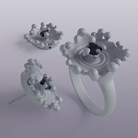 SPLASH Collection Organic Jewelry 3D print model
