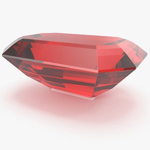 Emerald Cut Ruby model