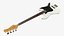 Electric 4-string bass guitar 02 white