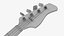 Electric 4-string bass guitar 02 white