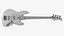 Electric 4-string bass guitar 02 white