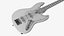Electric 4-string bass guitar 02 white