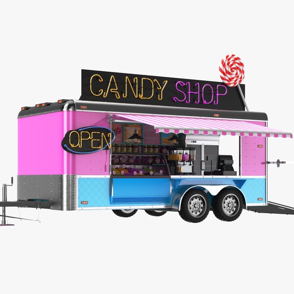 Detailed Ice Cream Candy Truck 3D