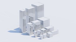 3D 14 Simple building Models Collection A