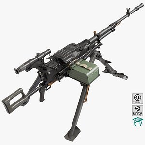 3D Machine Guns 05 All PBR Unity UE Textures Included