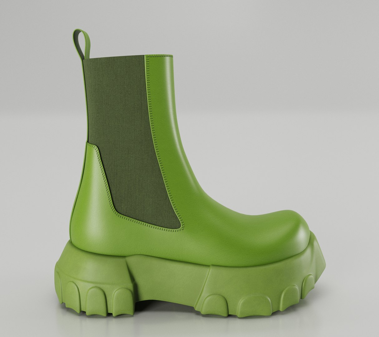 Boots Rick Owens on tractor platform 3D model - TurboSquid 2149576