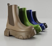Boots Rick Owens on tractor platform
