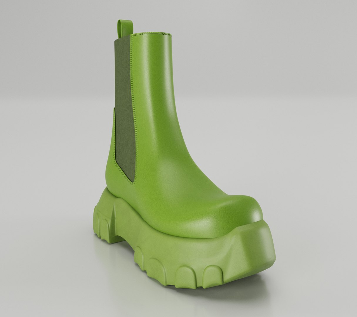 Boots Rick Owens on tractor platform 3D model - TurboSquid 2149576