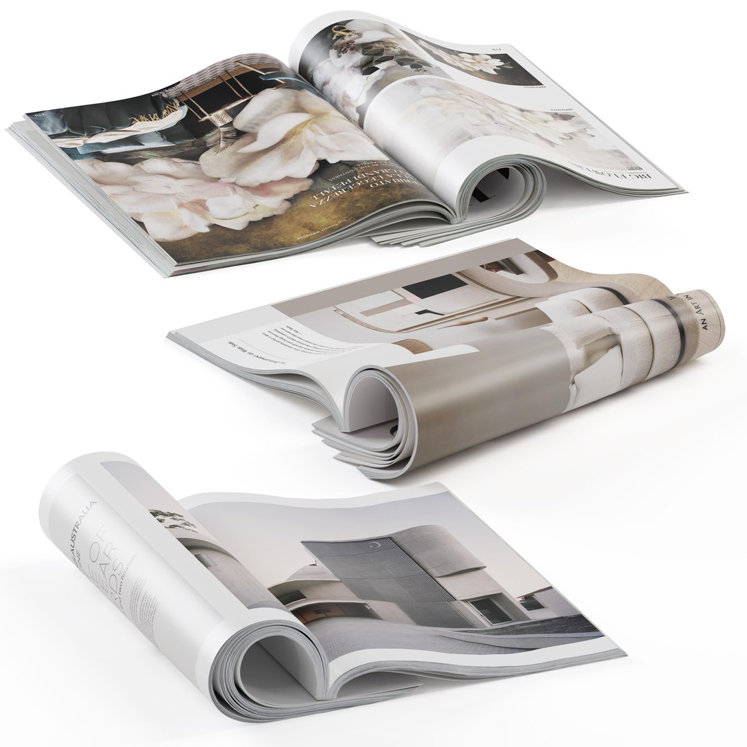Magazines Rolled 3D Model - TurboSquid 1767155