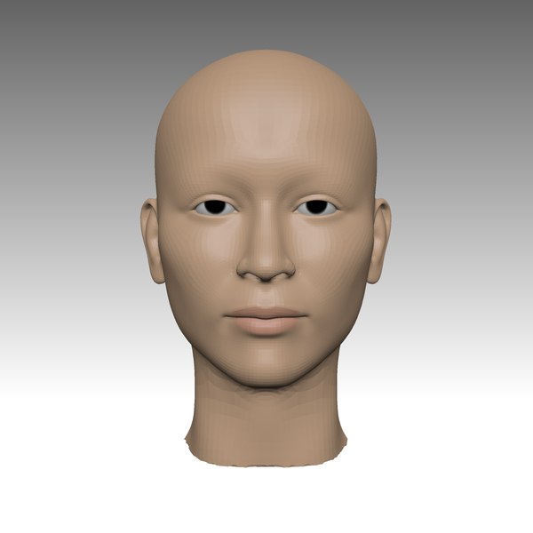 modelo 3d MODELO BASE DE ROSTRO DE MUJER BASE MODELO DE CARA DE MUJER ...