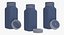 Botellas Cuadradas de Plástico 4oz 120ml Colección Transparente 02 - 3 modelos