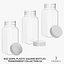 Botellas Cuadradas de Plástico 4oz 120ml Colección Transparente 02 - 3 modelos