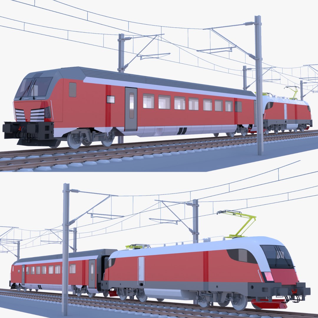 3D Model European Trams And Trains - TurboSquid 2356724