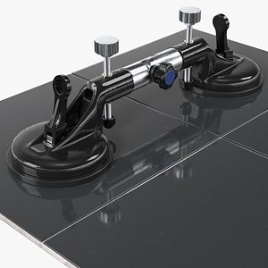 3D Tile Seam Setter with Vacuum Cups Black