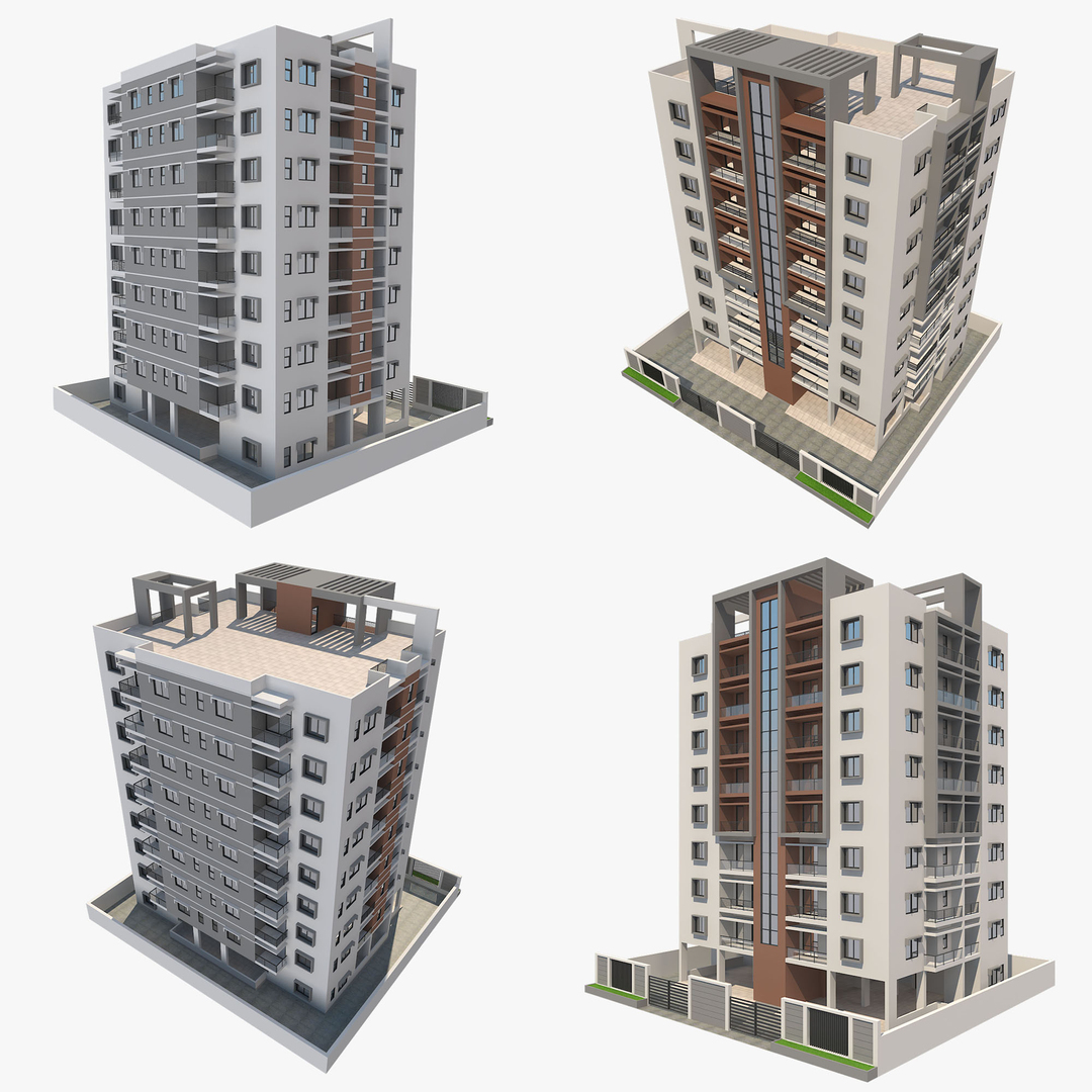 Free Building Apartment 3D Model - TurboSquid 1315556