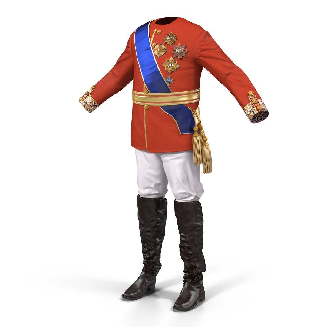 Royal King Costume 4 3D Model