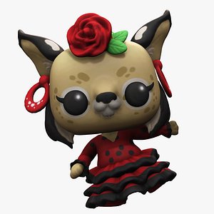 Funko Style Flamenco Cat  Printable STL Figurine 3D model